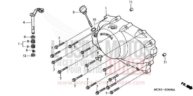 PANNEAU CARTER-MOTEUR D. von Shadow Aero NOIR (NH1X) von 2001